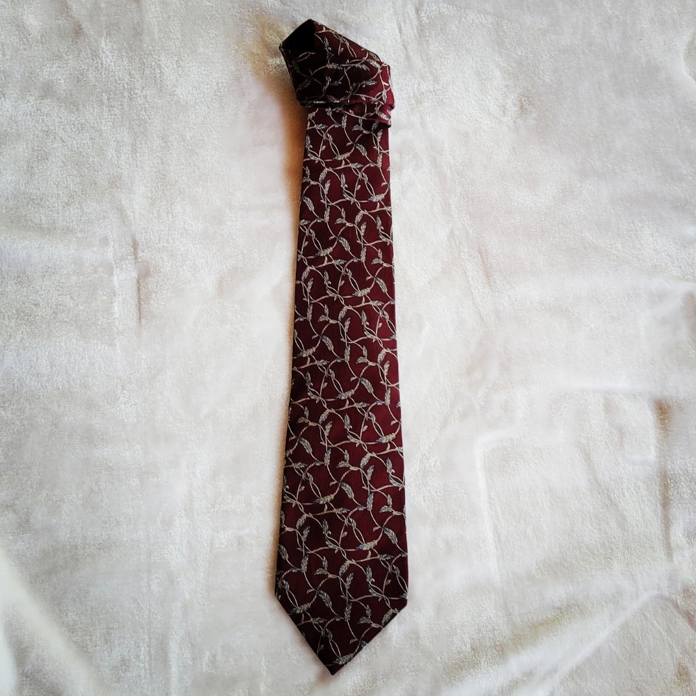Balenciaga Vtg Flowing Feathered Tie